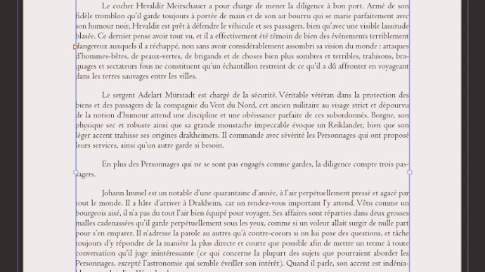 Page de chapitre d'un livre mise en page en PAO